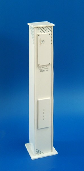 OASI10 - Colonna Lavapiedi singolo 220V/12V a gettone/moneta (COD. E16211000)